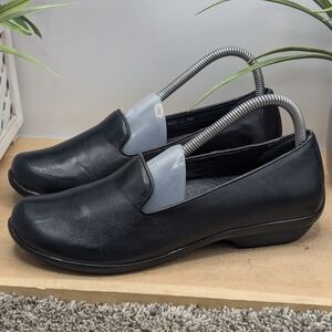 Dansko Olivia Womens Size EUR 38 US 7.5/8 Black Leather Slip On Shoes
